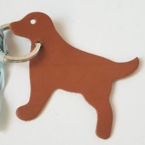 Leather dog key ring